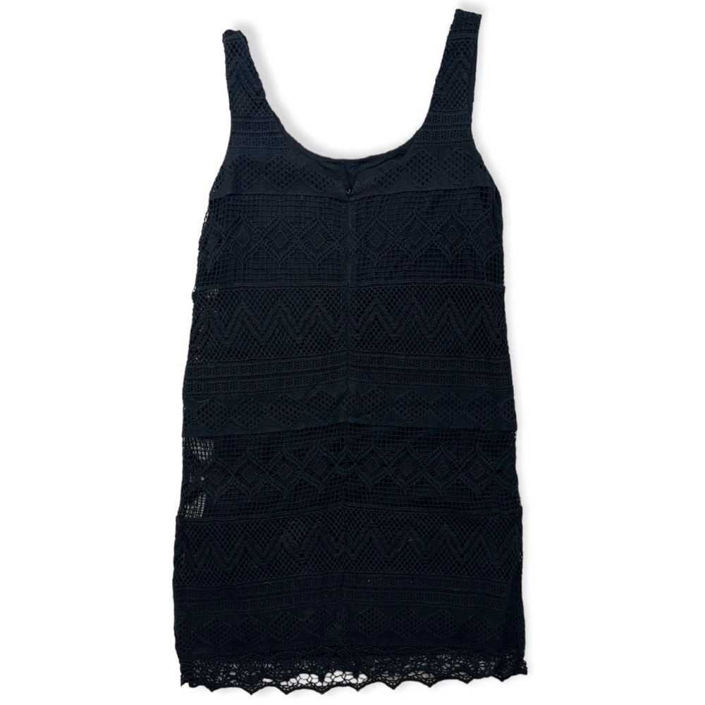 J Crew Factory Little Black Dress with Crochet Overlay - Picture 4 of 7